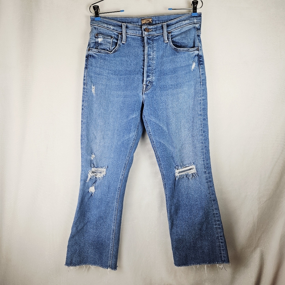 MOTHER The Tripper Ankle Fray Distressed Jeans Size 30